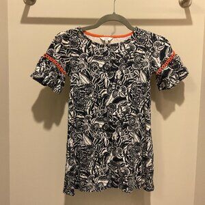 crown and ivy girl's size small navy blue dress